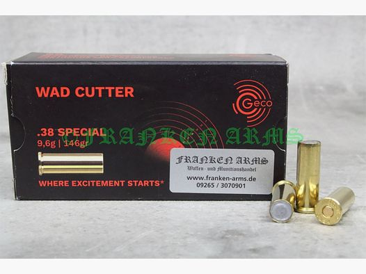 Geco .38 Special Wad Cutter 148gr. 9,6g 50 Stück 2317536