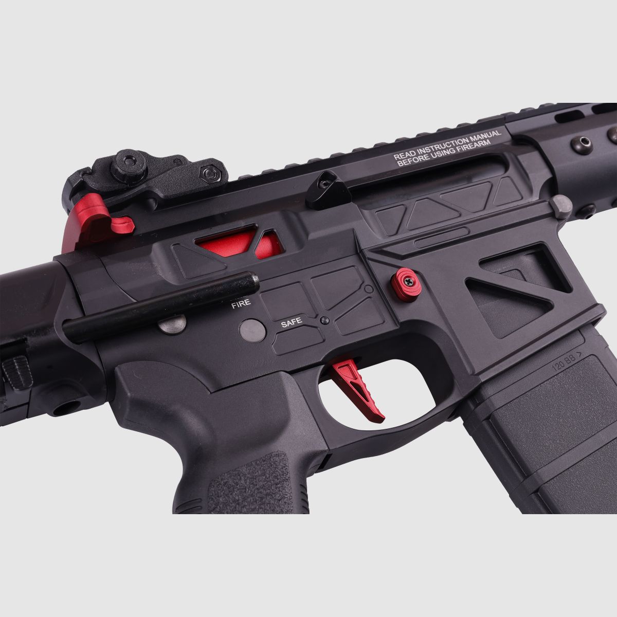 GP R15 FREYA ALPHA Full Skeleton PDW 13" gen.2 M-LOK Czarny/Czerwony S-AEG 18+ -F- | Delta Armory