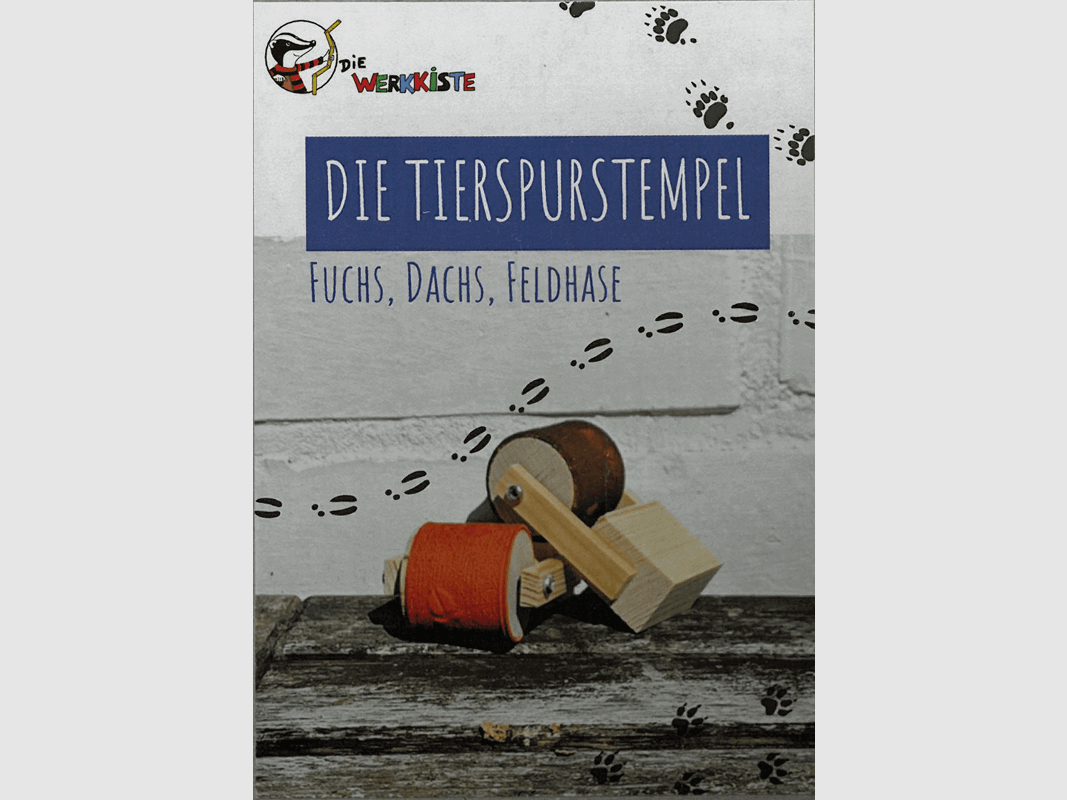 Tierspurstempel 3er-Rollstempel-Set: Fährte Fuchs, Dachs, Feldhase