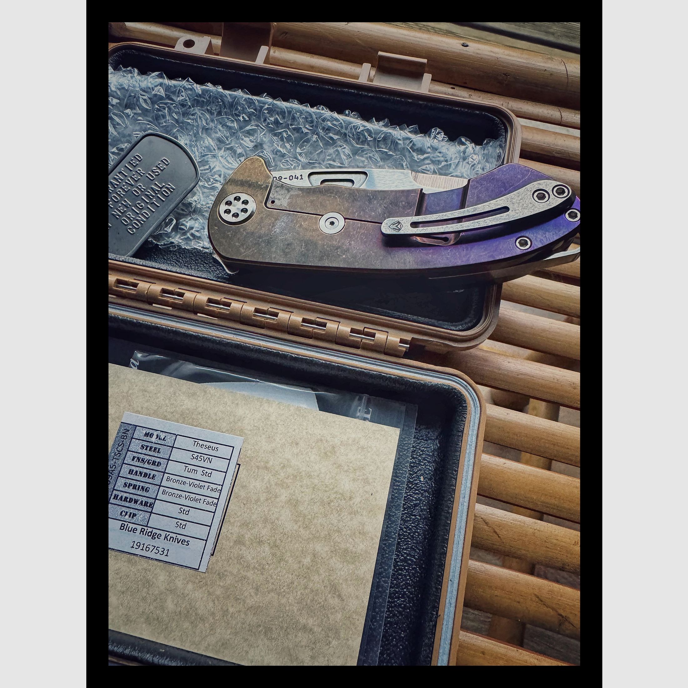 Medford Theseus nagelneu aus 10/2025 mit Rechnung Titan / S45VN Klinge Fullset