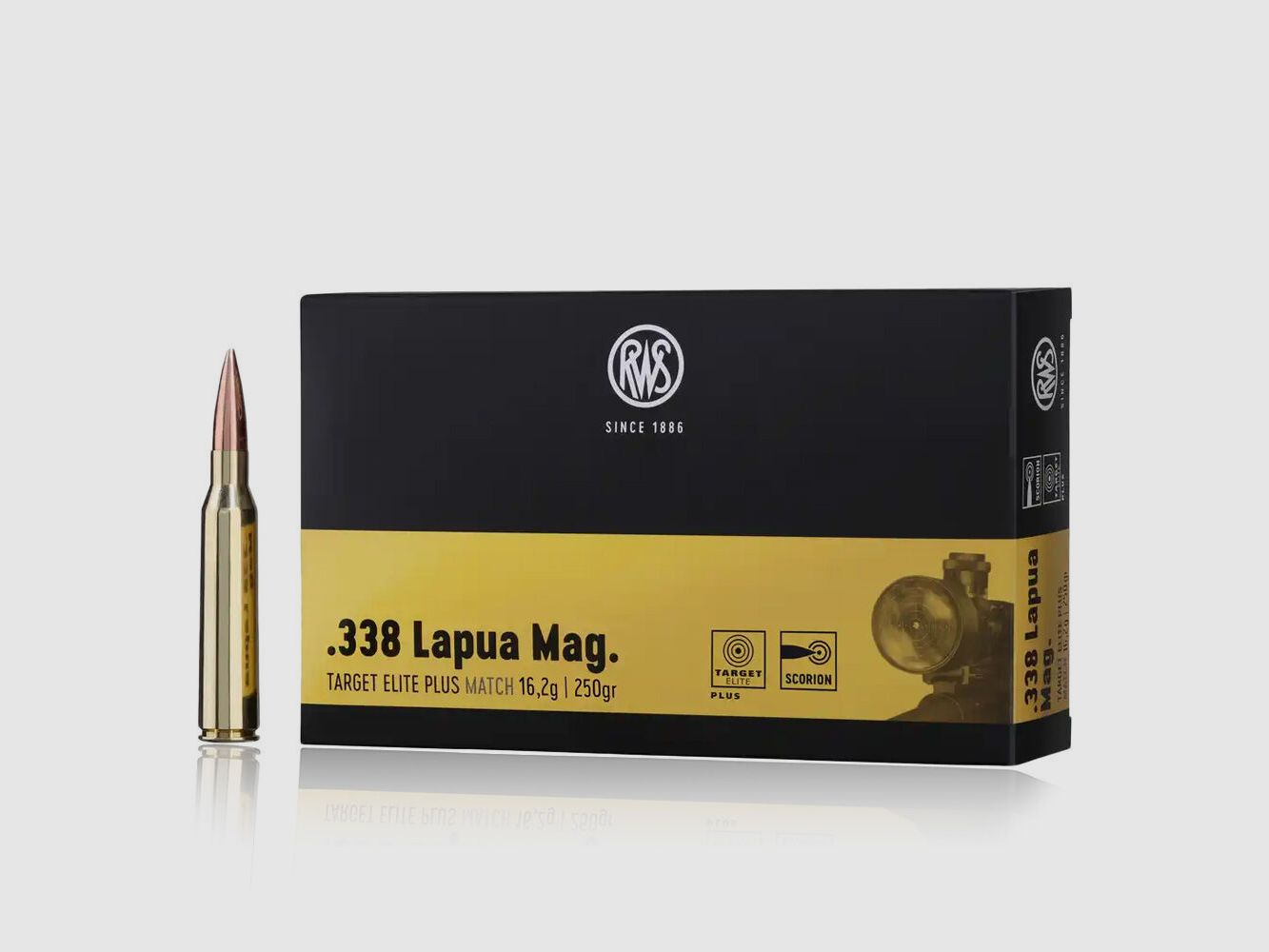 RWS Target Elite Plus Match Buechsenpatrone 250 grs .338 Lapua Magnum