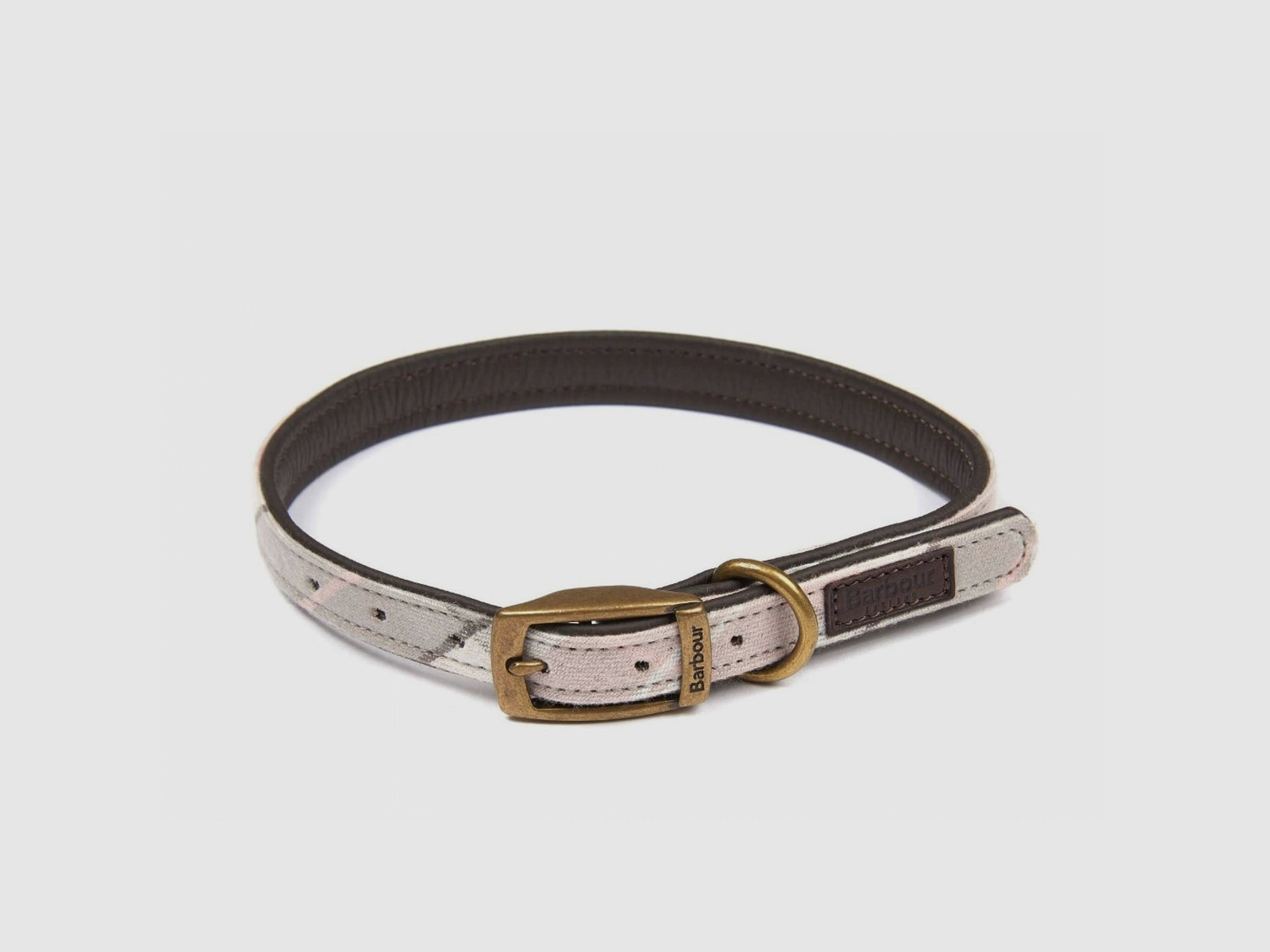 Hundehalsband Pink / Grey Tartan M