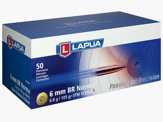 Lapua 6 mm BR Norma Scenar-L OTM 6.8g