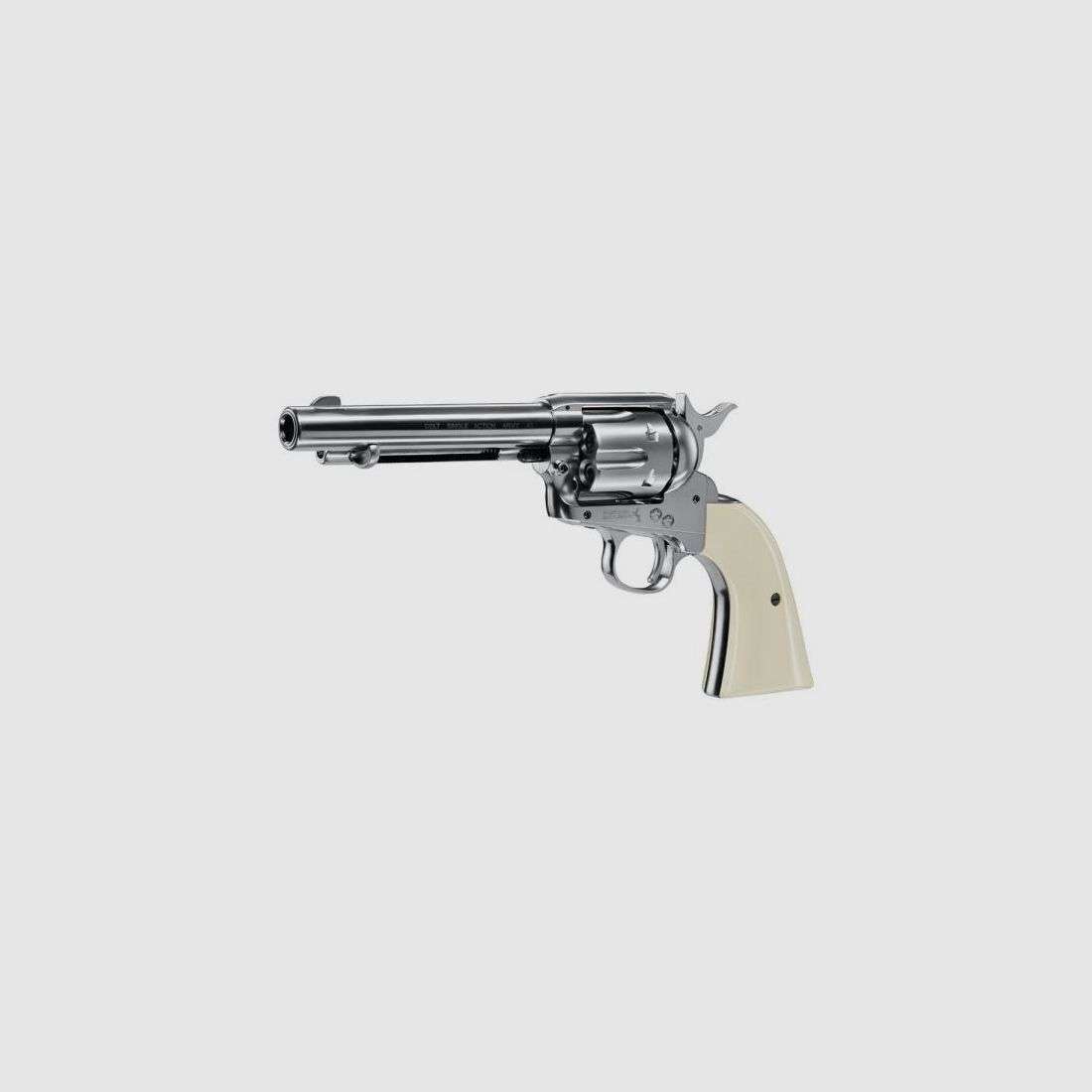COLT CO2 Waffe Revolver SAA .45 5,5'' Nickel Kal. 4,5mm Diabolo (Ladehülse)