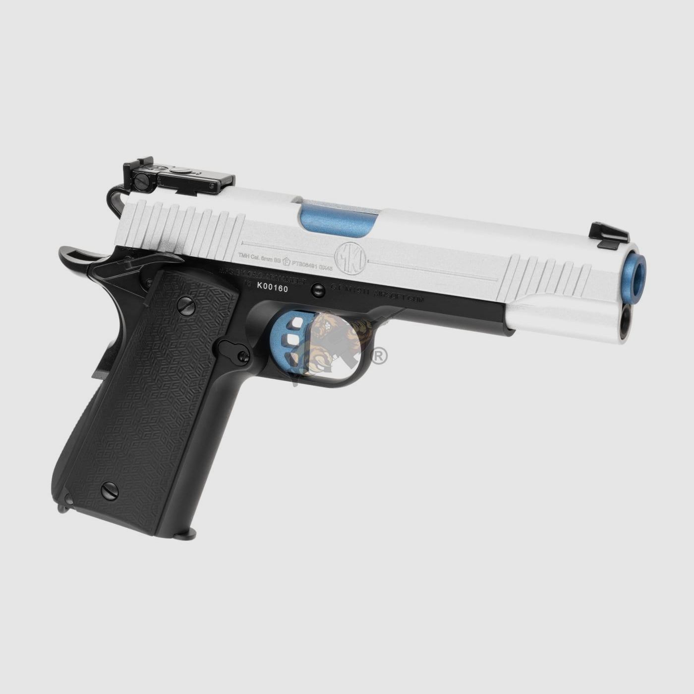 GX45 Mk.I Metall Version GBB Airsoft Pistole in Silber -F- | G&G