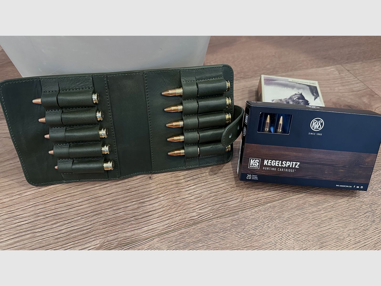 - Memburu - Patronenetui Etui Patronentasche Ledertasche Munitionstasche , Bild 5 von 8