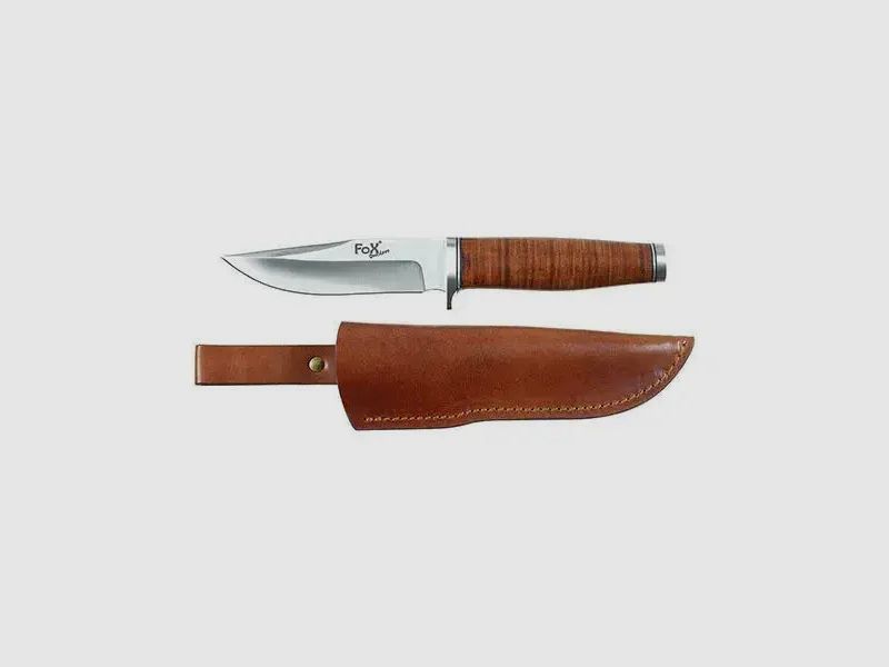 Fox Outdoor Fox Outdoor Fahrtenmesser Ranger 11 mit Ledergriff und Scheide