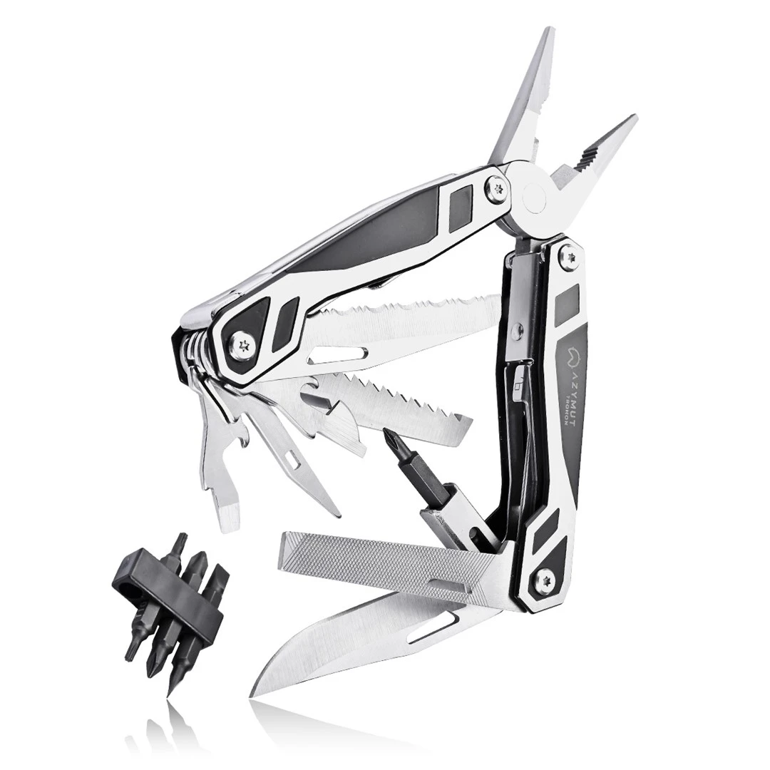 Multitool AZYMUT Trohon, 12 narzędzi, 8 bitów, kabura