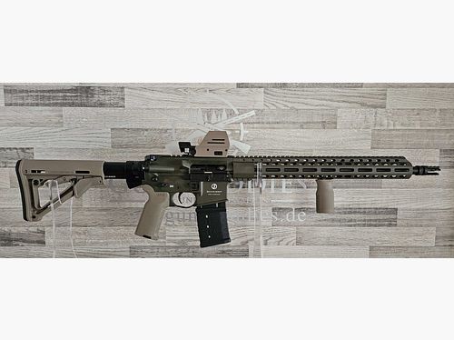 Schmeisser AR15 M5FL special model MAGPUL 16.75" OD Green .223Rem with optics including shipping costs - new merchandise from a specialist retailer -