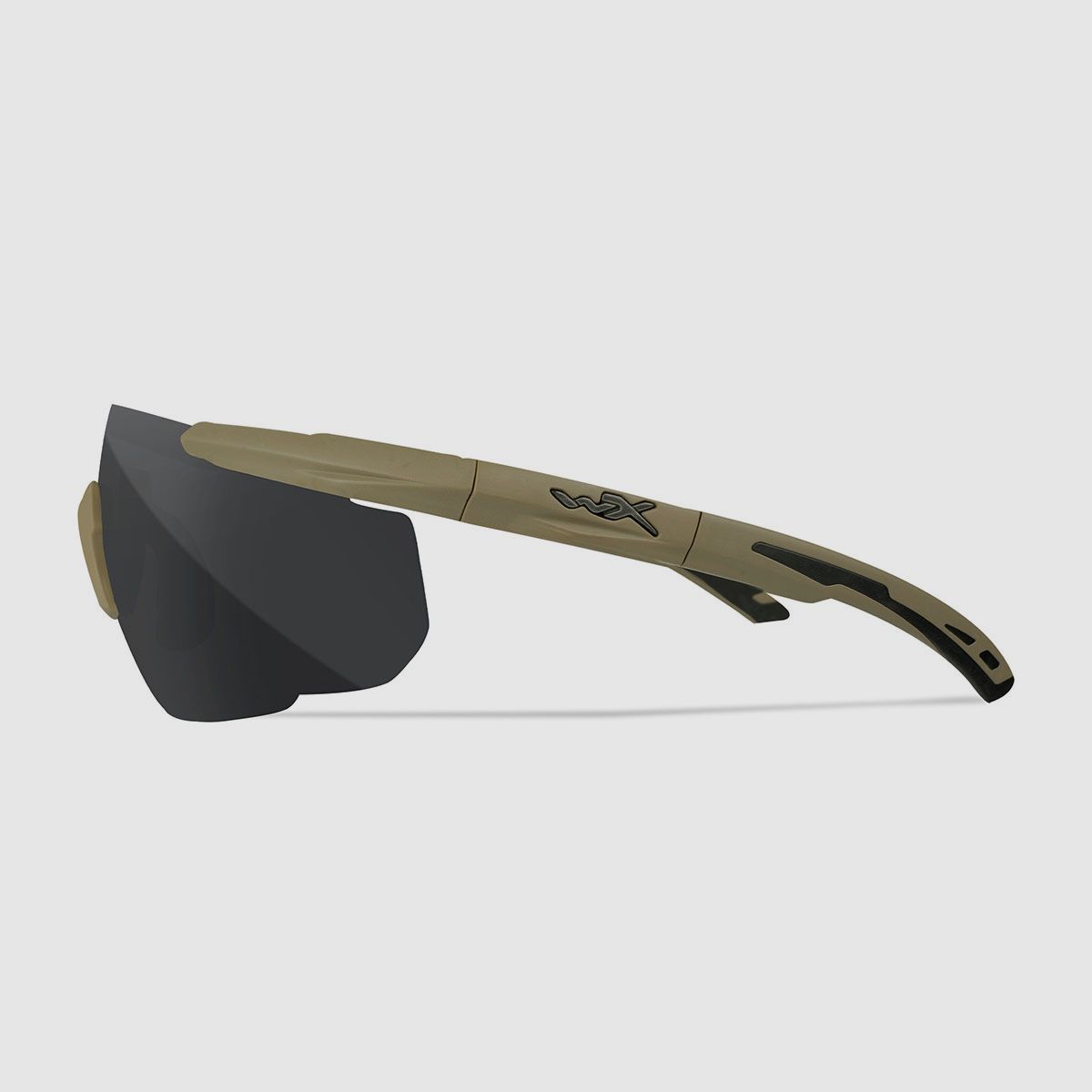 Lunettes – WILEY X – SABER ADVANCED 3 LENSES TAN FRAME (SMOKE GREY + CLEAR + LIGHT RUST), image 3 sur 5