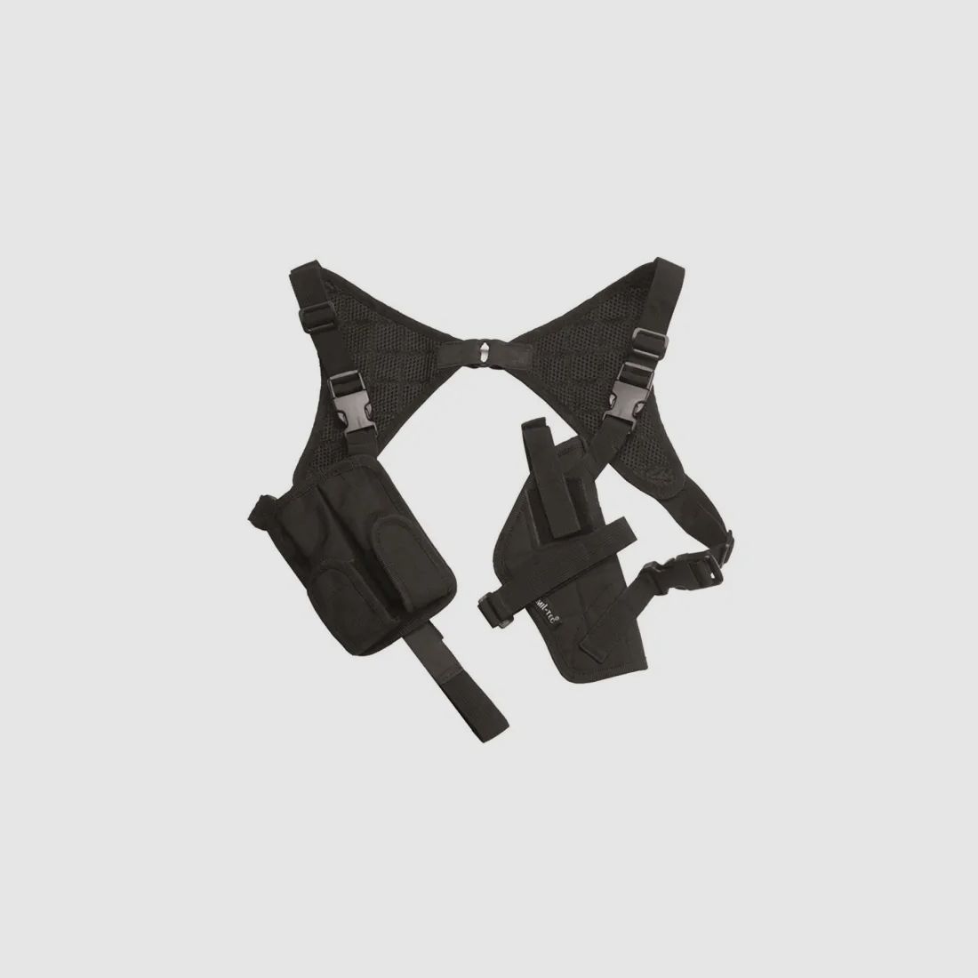 Schulterholster, Farbe: Schwarz, Rechts- und Linkshänder + Magazintasche, Cordura-Gewebe