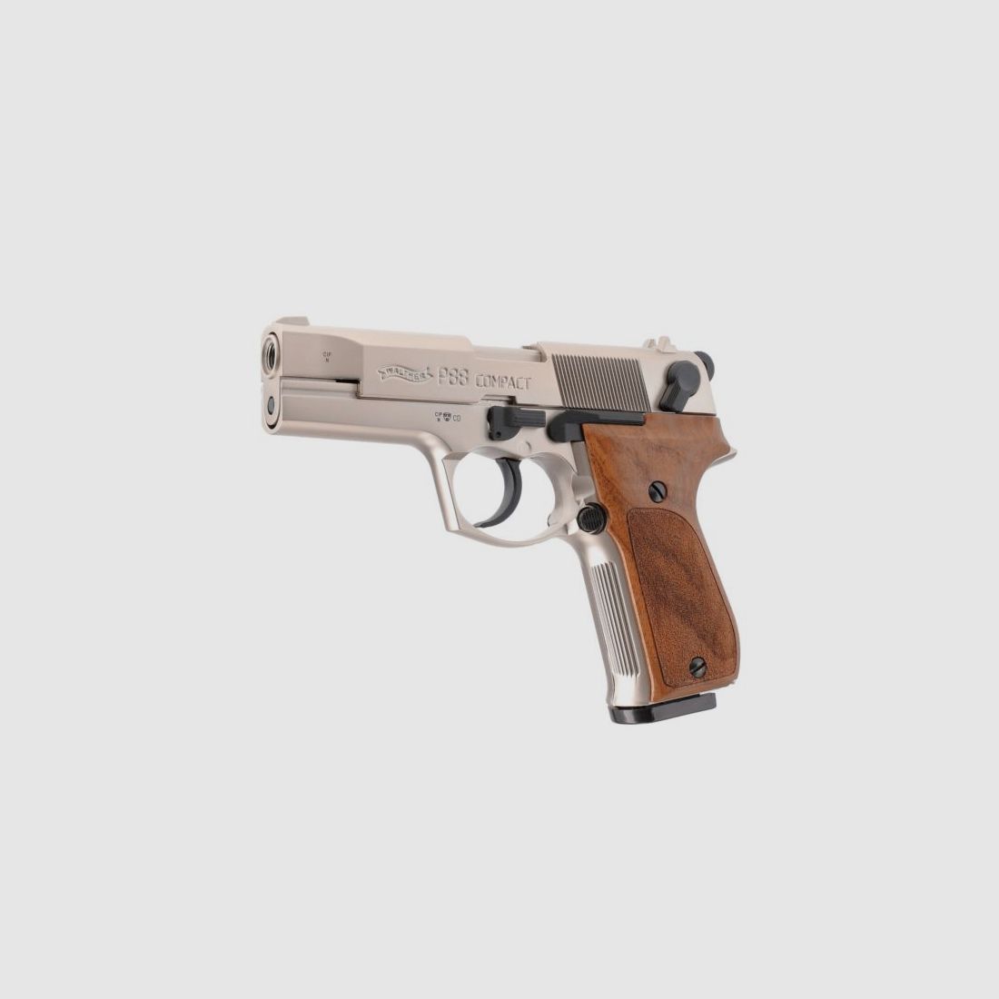 Walther Pistolet de Signal P88 Compact Nickel/Bois 9mm PAK, image 6 sur 14