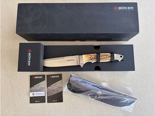 Böker Vollintegral 2.0 Hirschhorn | Nowy | OVP | Skórzana pochewka | Made in Germany