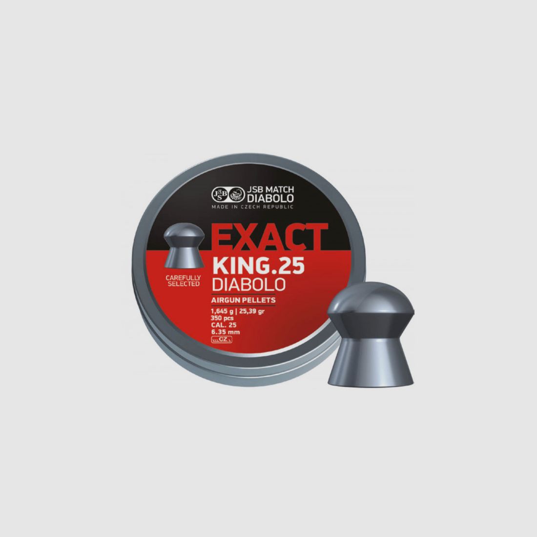 JSB EXACT KING - 6,35MM / .25 - 1,645G / 25,39 GRS. - 350 SCHOTEN