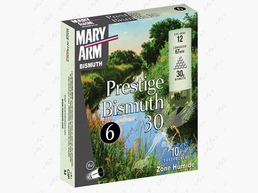 Scatola da 10 cartucce MARY ARM PRESTIGE BISMUTH 30 BJ calibro 12/67