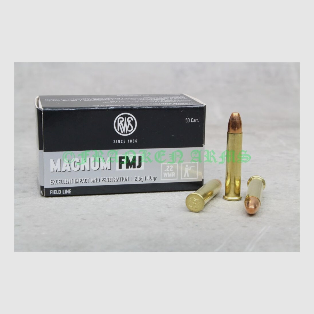 RWS .22 WMR FMJ 40gr. 2.6g 50 pieces quantity discounts
