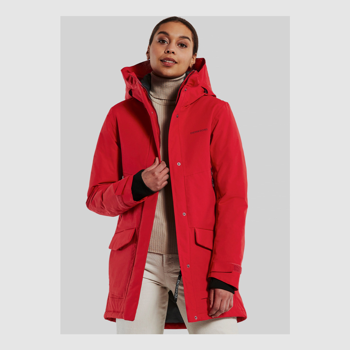 DIDRIKSONS Damen Parka Frida 5 Dark Pomme Red