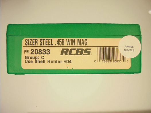 REKALIBRIERER STAHL RCBS KALIBER 458 WIN MAG