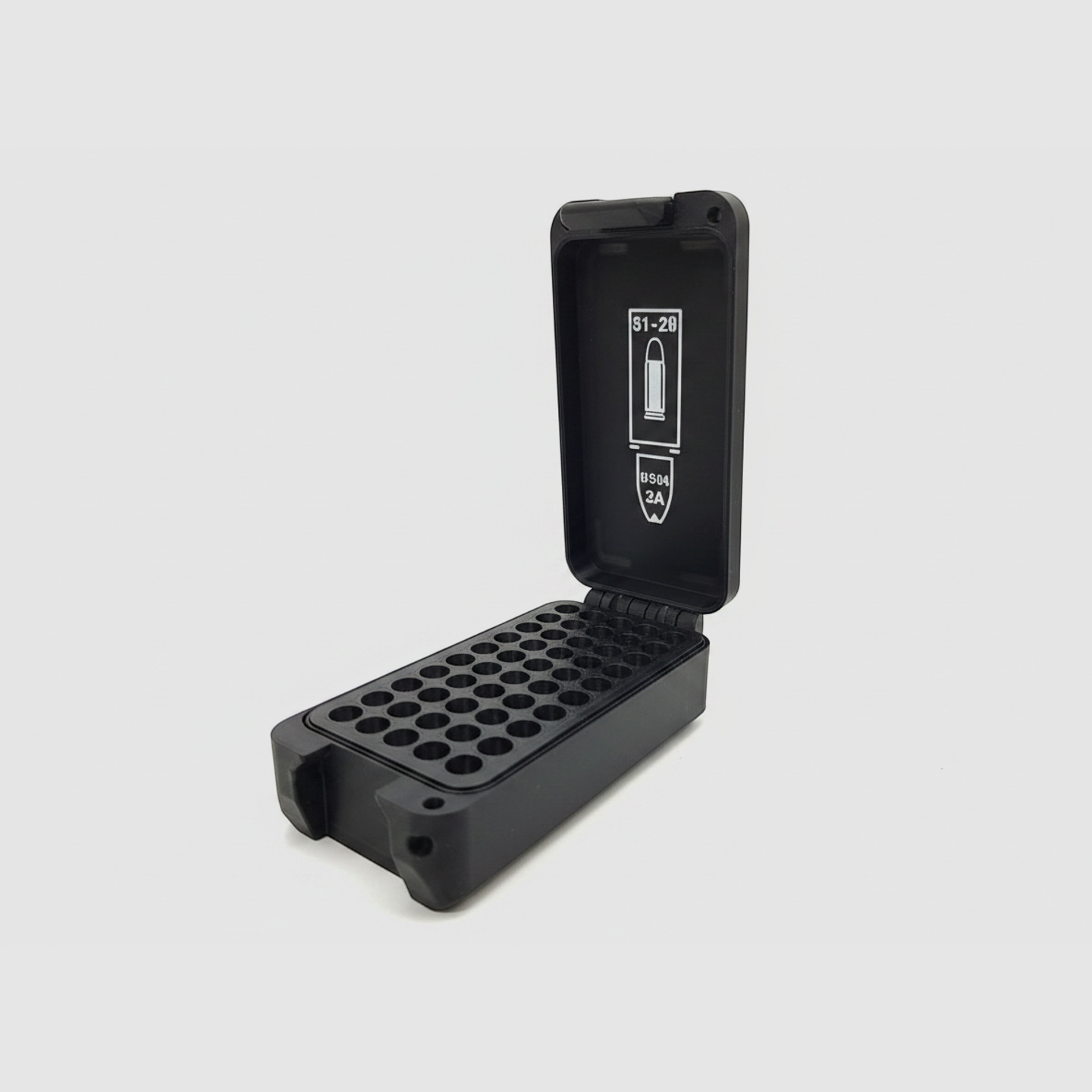 Filamelt Munitionsbox / 22 TCM / 'Klapp- / Rastdeckel' / Patronenbox, Ammo Box