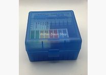 MTM Munitionsbox mit Klappdeckel 100RDS .223/.222/.204/6x47 Transparent Blau