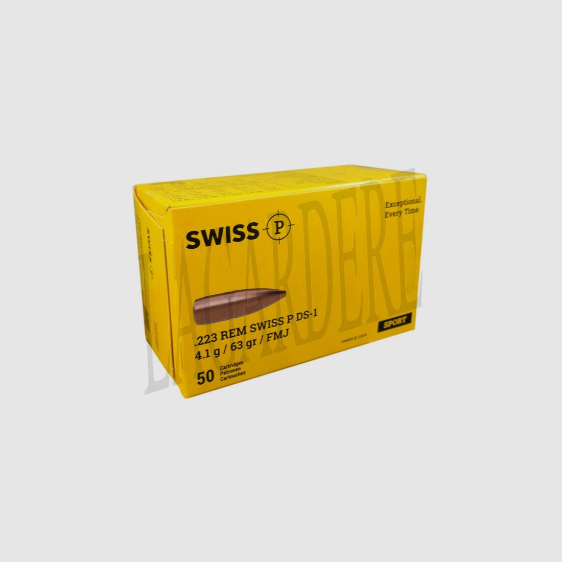 SWISS P DEFENCE SWISS P PATRONE DS-1 63 GRS / 4,1G SUR CLIP (PATRONE MIT GESCHOSS)