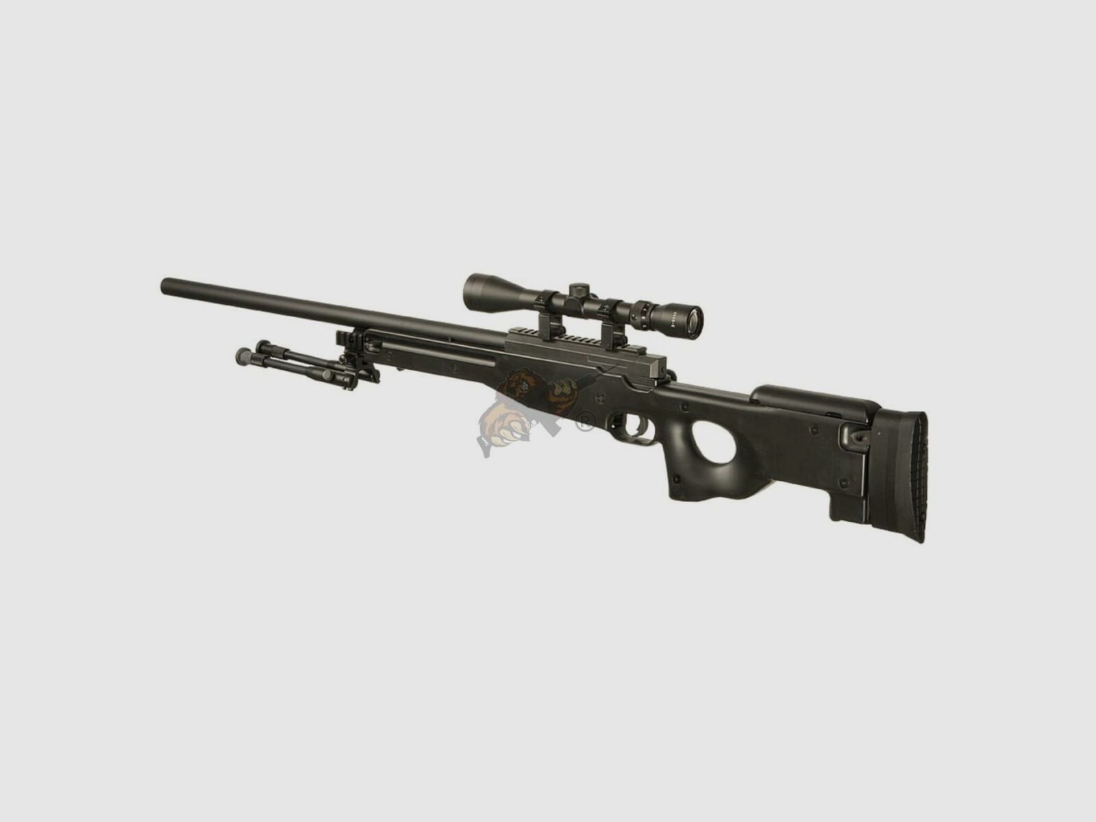 L96 Sniper Rifle Airsoft Set Upgraded Black - Well -F-