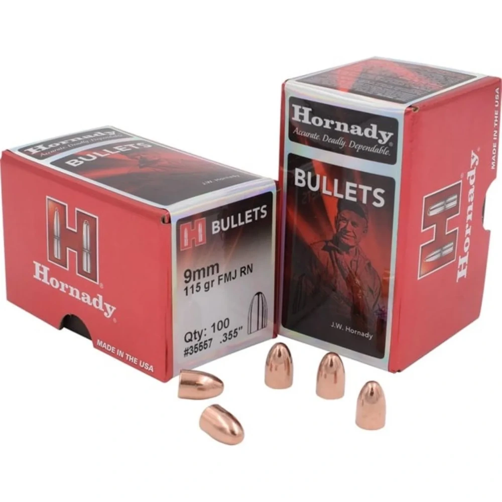GESCHOSS HORNADY 9MM .355 100 GR FMJ-RN Bulk (3500)