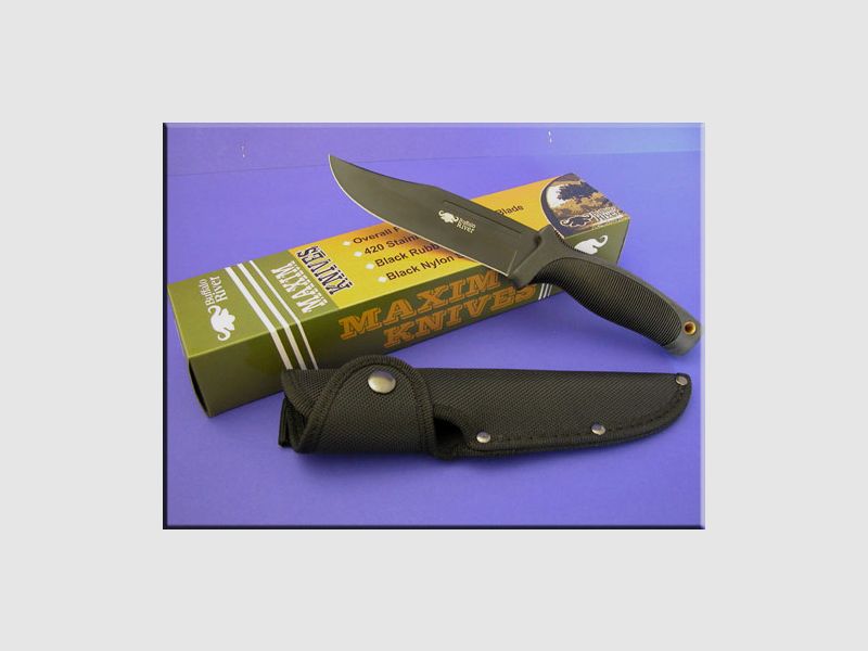 Buffalo~River Hunting Knife BRKM-110 Black Titanium