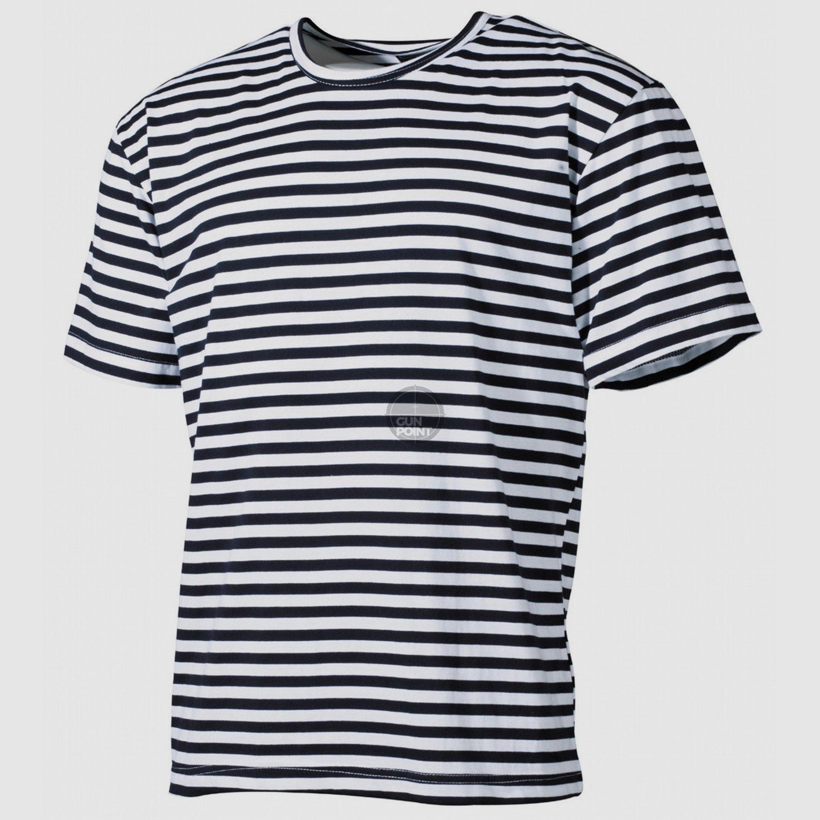 Russ. Marine T-Shirt,wei-blau, halbarm