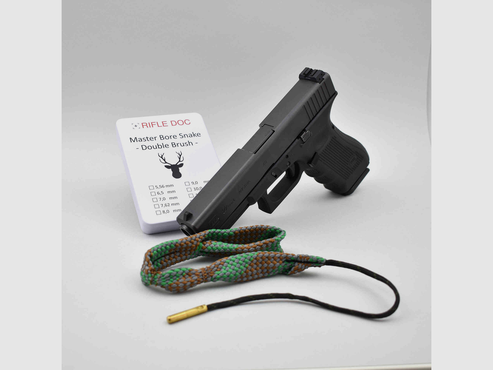 Pistooli 10 mm Cal .40 .41 | Reinigungsschnur Kurzwaffe + Alu Dose