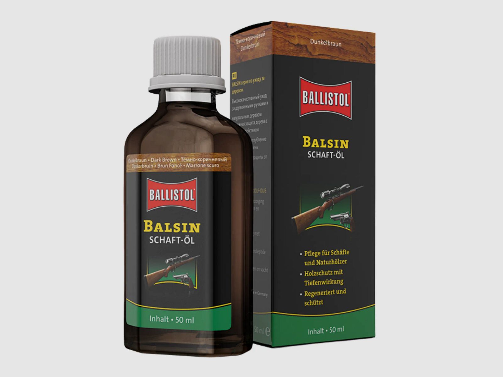 Ballistol Balsin Schaftöl Dunkelbraun (50 ml)