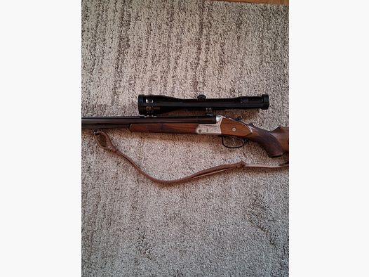 Krieghoff Drilling 16/70 und 222Rem. mit Zielfernrohr Zeiss Diavari 2,5-10x50