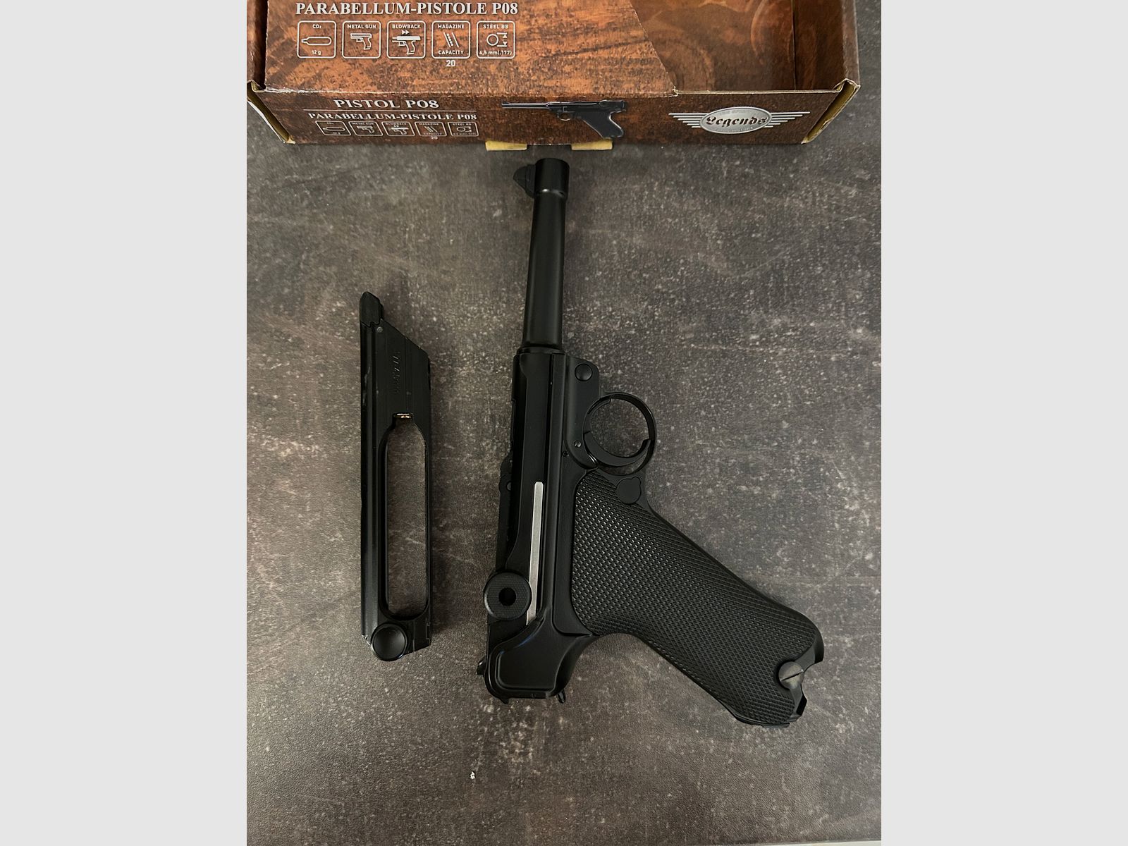 Luger P08 Co2 BLowback (Parabellum P08) 4,5mm BB