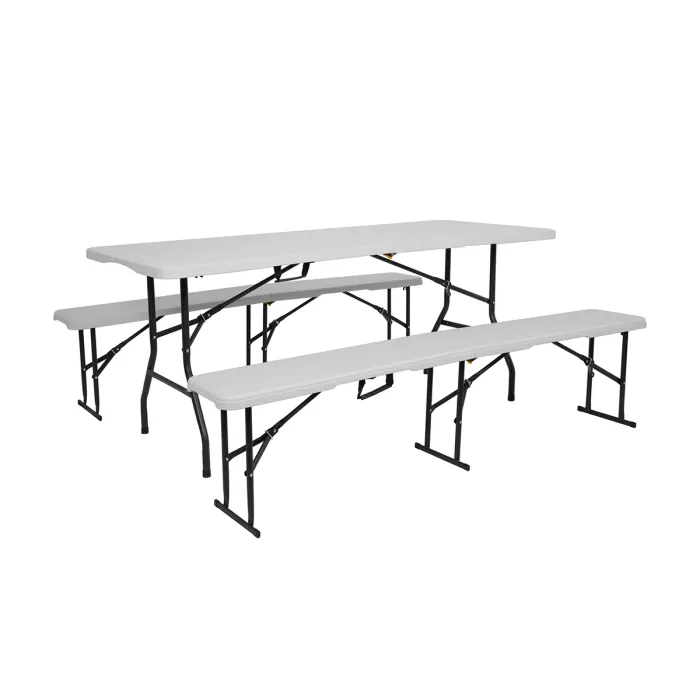 NC3404 Folding Garden Bench 183cm in White, image 5 of 8