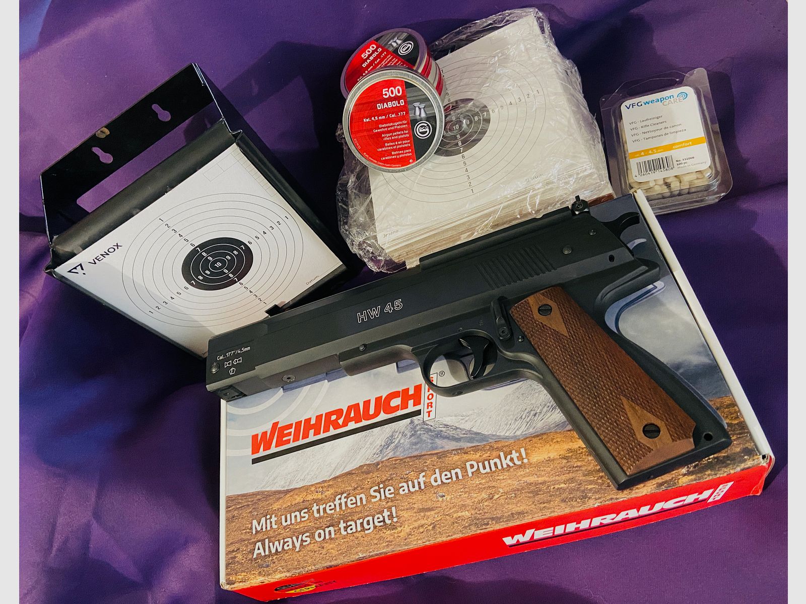 Weihrauch HW 45 Luftpistolen Set