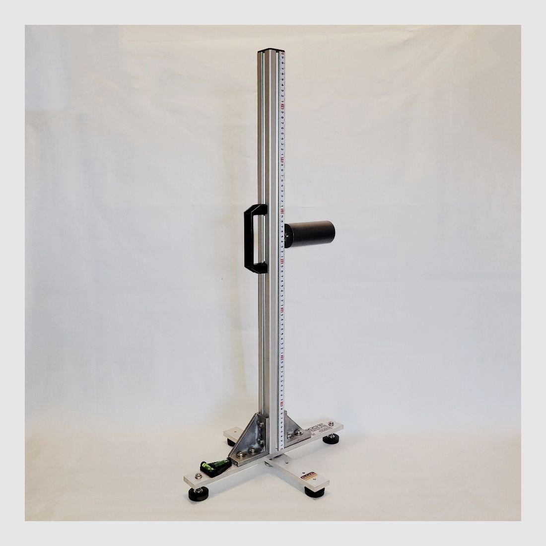 KGF Auflagestativ - Auflageständer Alu X-800-Pro mit Buchenholz-Auflage, klappbar, Waage, Griff und Maßband