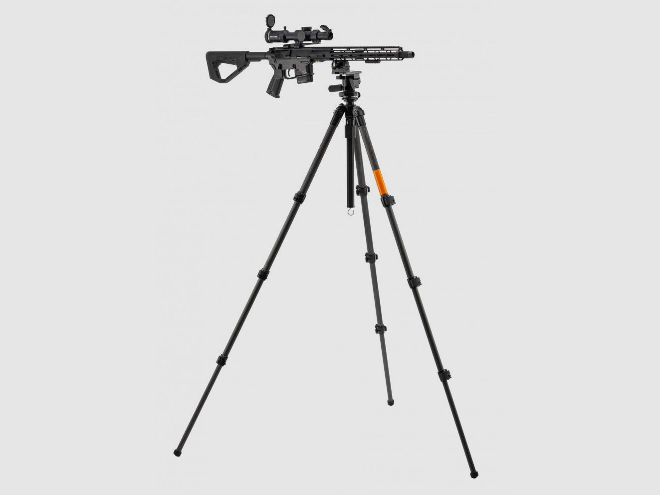 Treppiede da tiro KJI K800 in carbonio con montaggio REAPER su rail Picatinny, immagine 1 di 10