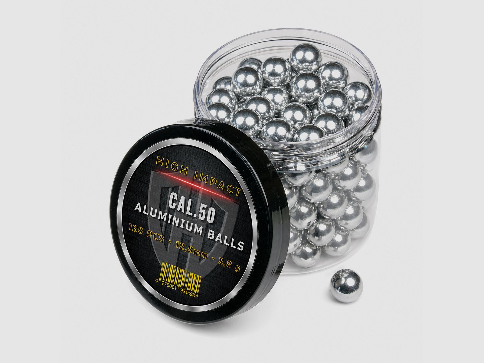 125x ALUMINIUM BALLS CAL.50 | HIGH IMPACT | HDR50 TR50 | 2,8gr