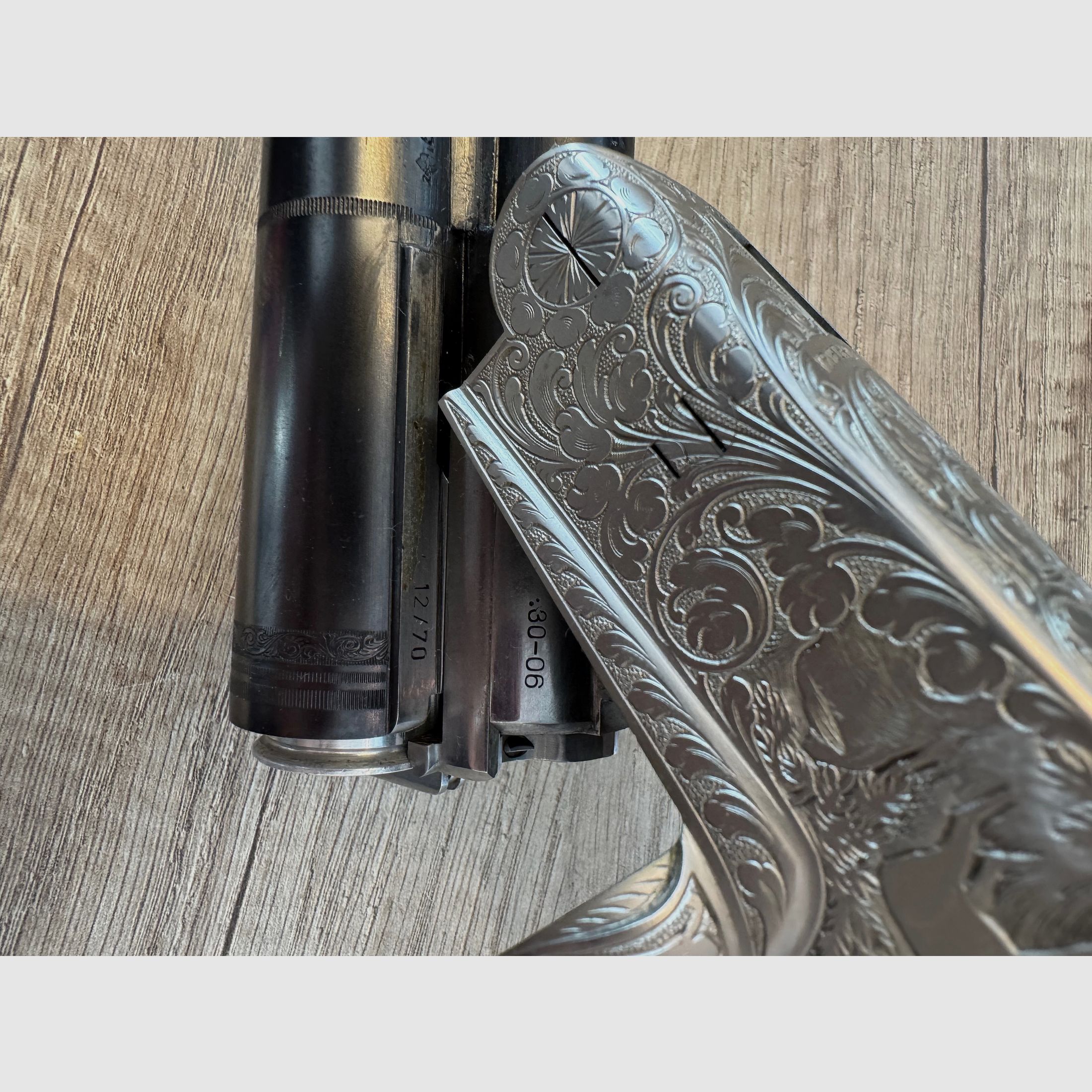 Krieghoff Neptun Drilling 12/70 – .30-06 Springfield – incisione a mano elaborata