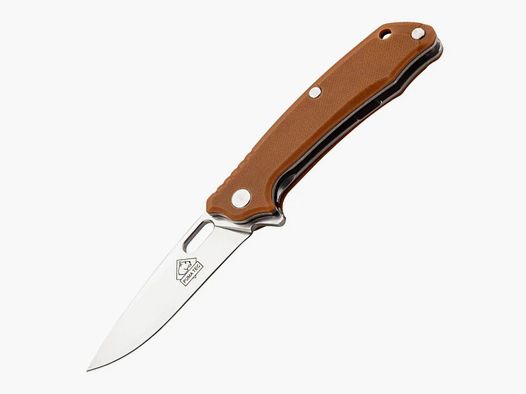 Cuchillo plegable PUMA TEC (G10 color arena, flipper, bloqueo de marco)