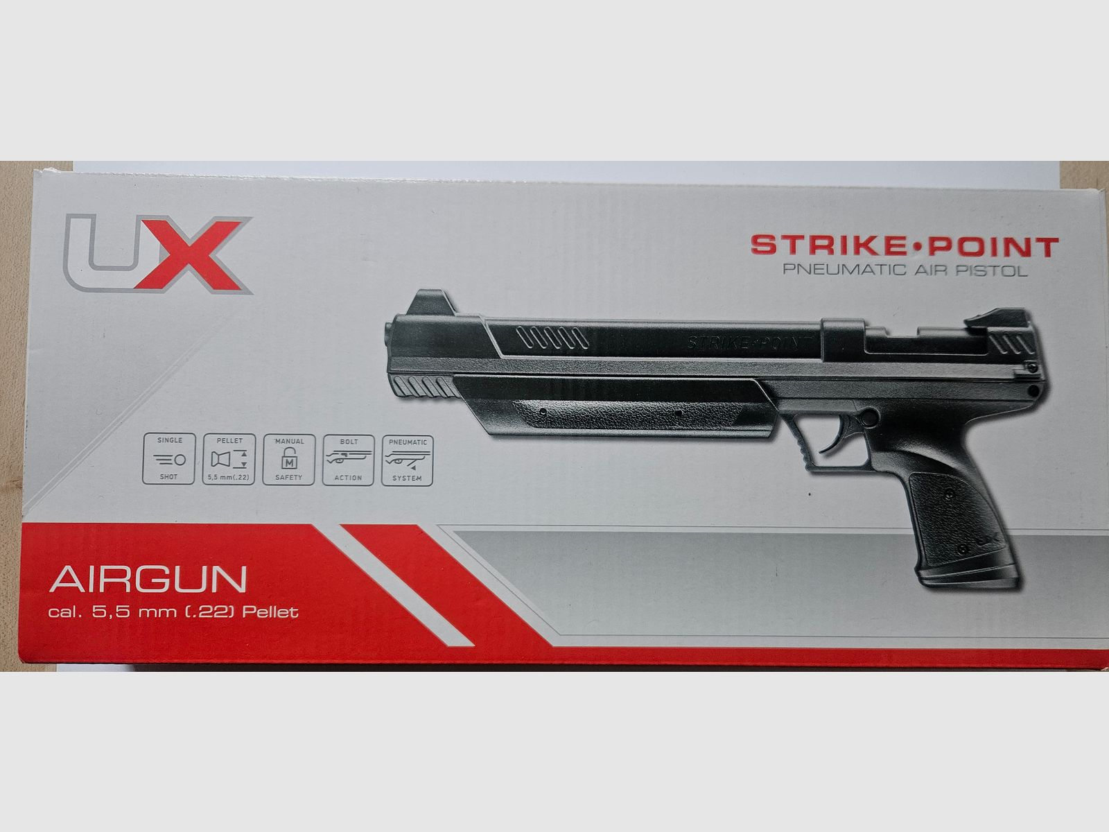 UX Strike Point Luftpistole Schwarz 5,5 mm Diabolo
