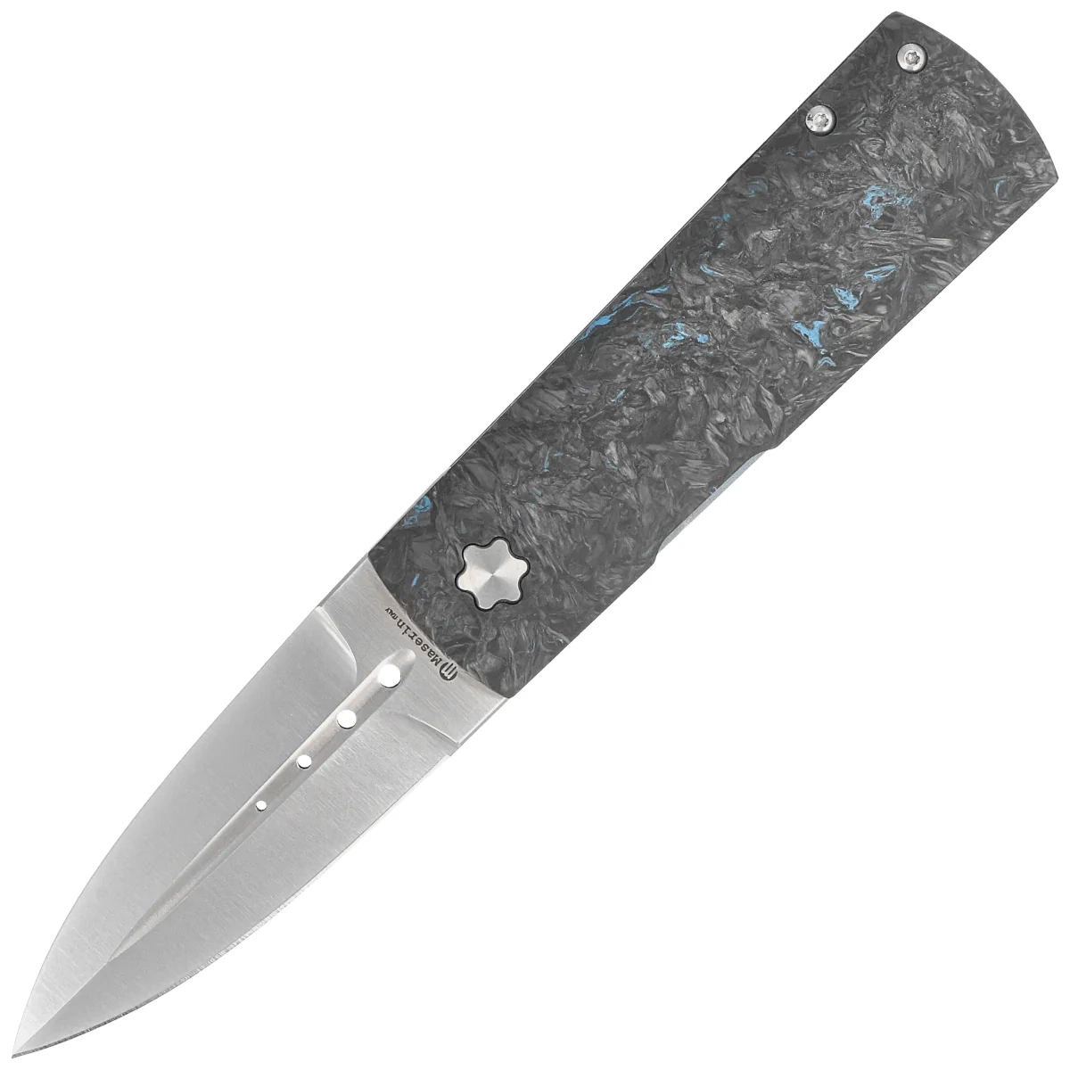 Nóż składany Maserin Daga 372/B Black-Blue Fat Carbon, Satin Elmax by Attilio Morotti
