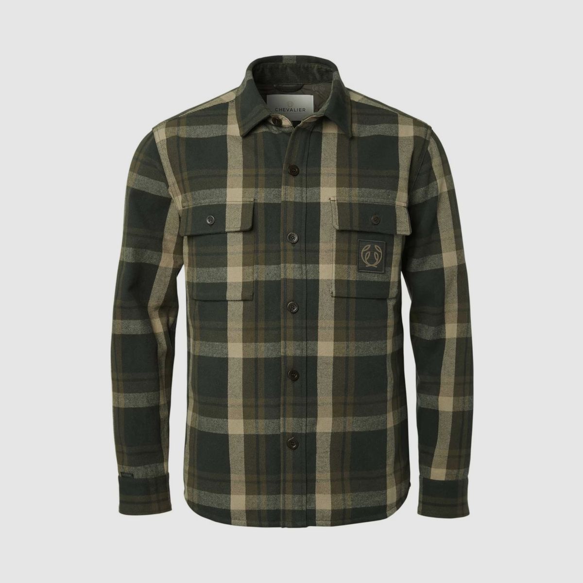 CHEVALIER Axe Overshirt Men Green Karo