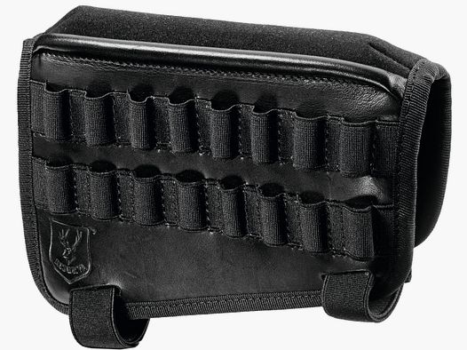 Sangle de fusil de réserve en cuir noir avec porte-cartouches