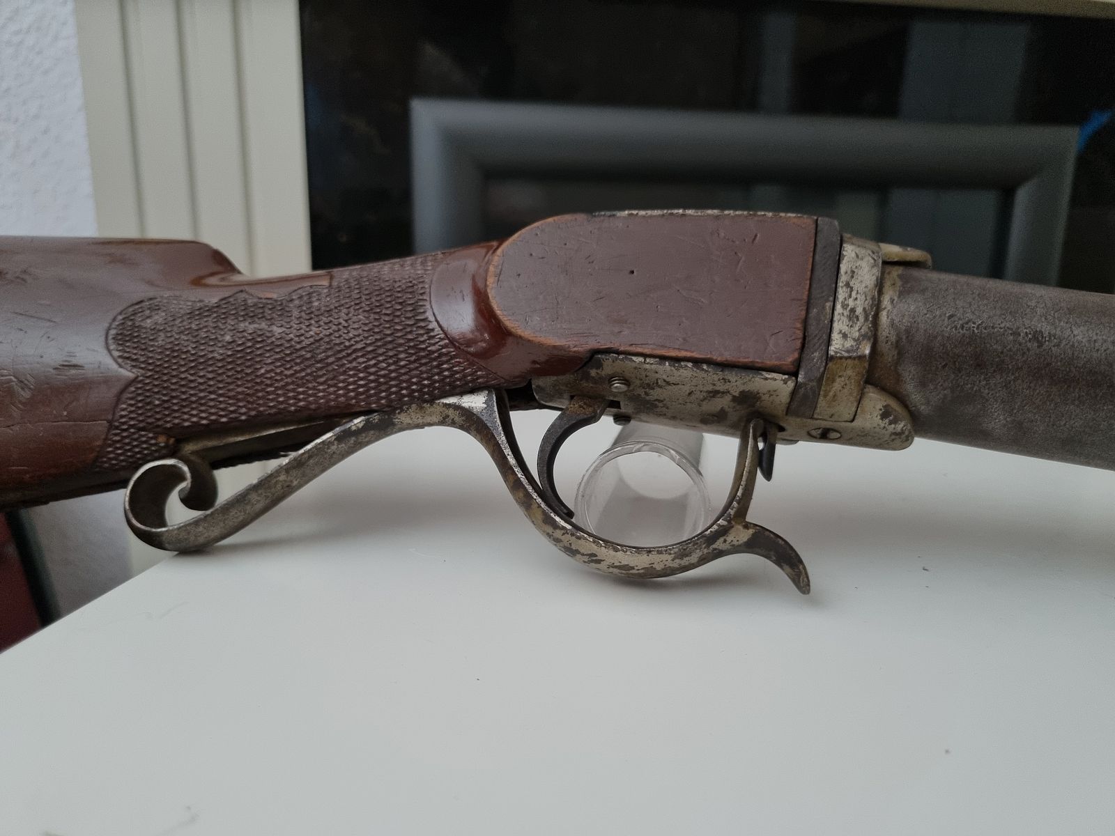 Antique air rifle presumably Oscar Wills