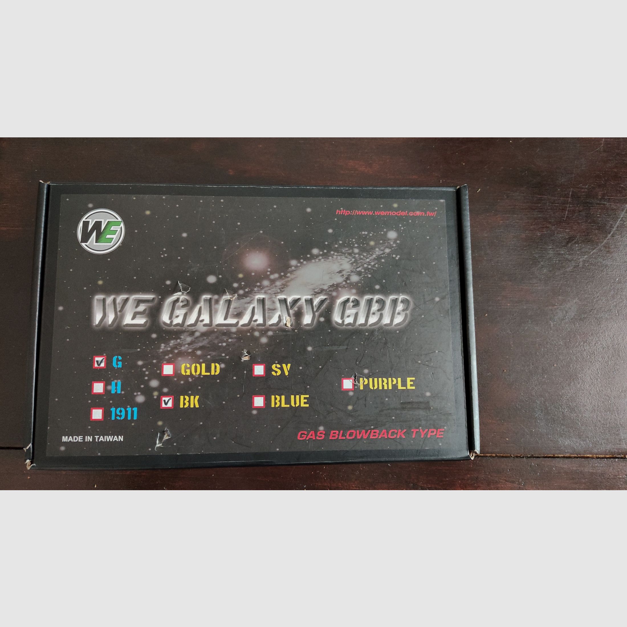 WE Galaxy GBB Pistolet Airsoft 6mm Noir