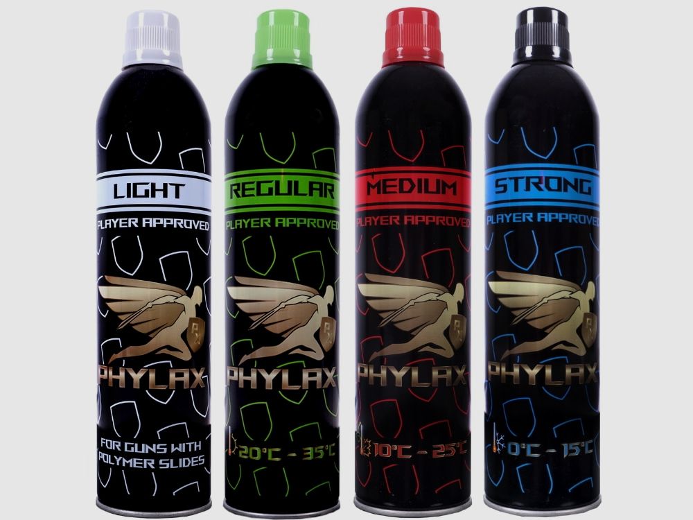 PHYLAX Airsoft Pack de démarrage vert (4 variétés de 8 - 14 Bar) - 2400ml