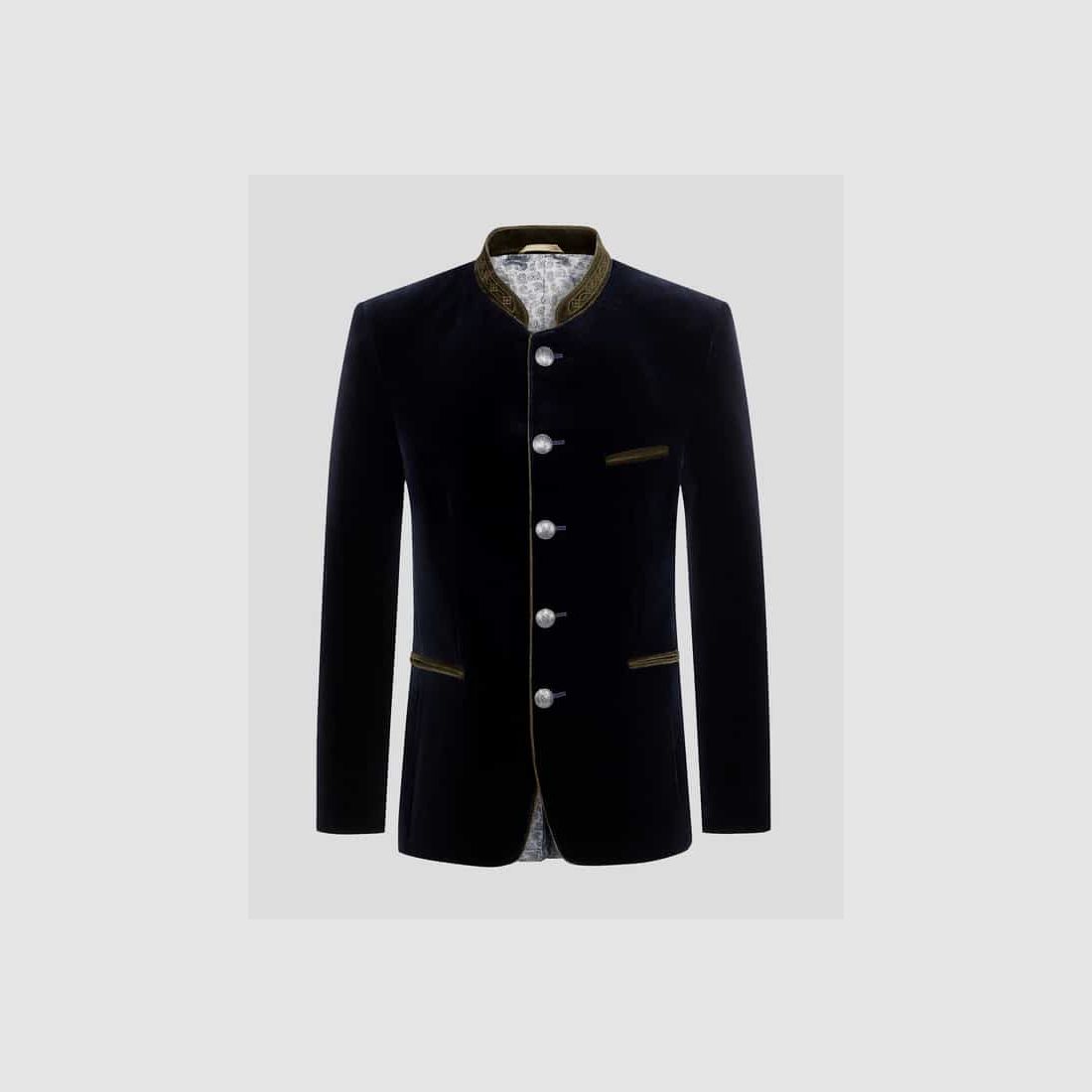 Veste en velours bleu foncé/vert foncé, image 1 sur 2