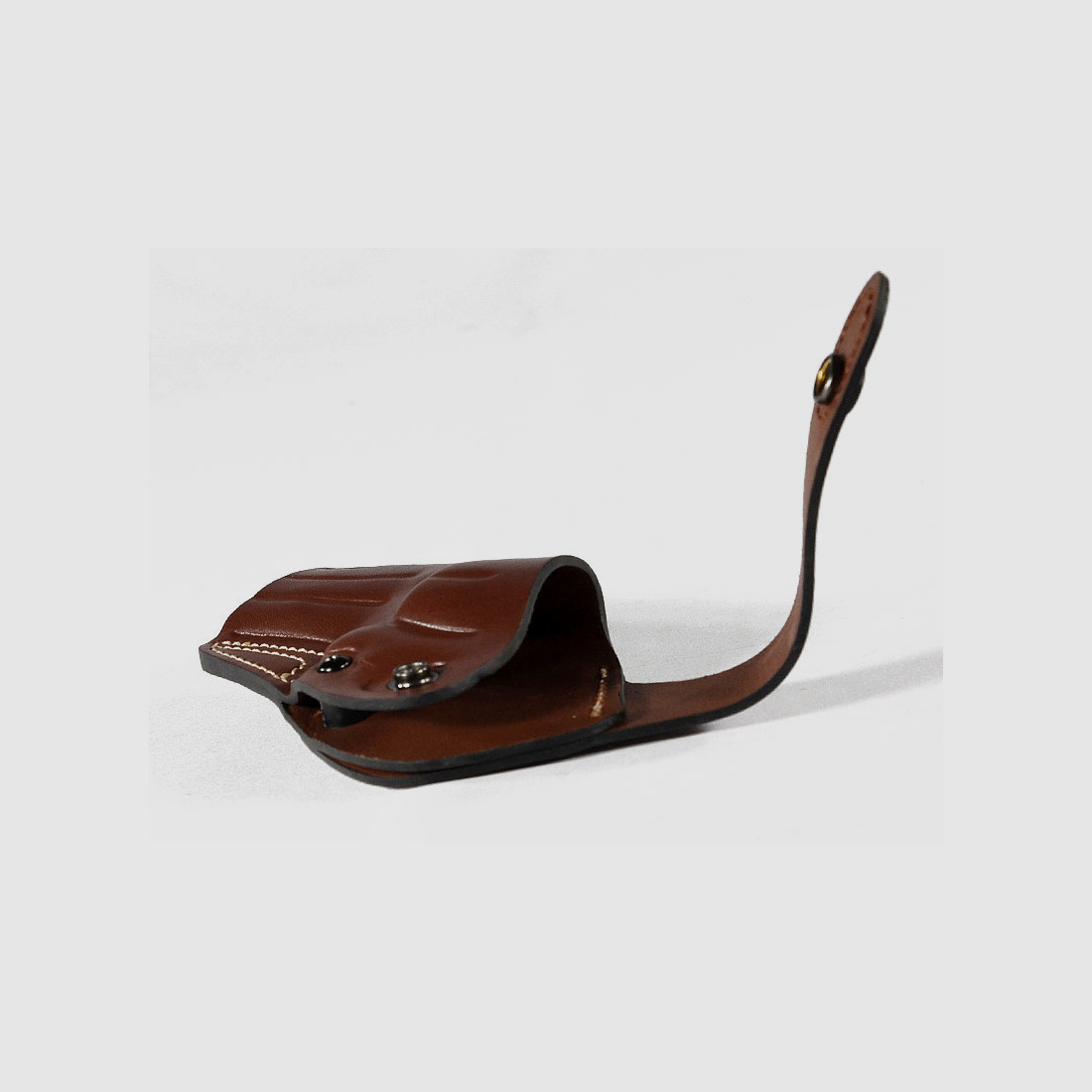 FALCO Holster de revolver, cuir marron MAIN DROITE, pour S&W Security Special 4" (cadre S&W K+L jusqu'à 4,25" de canon)