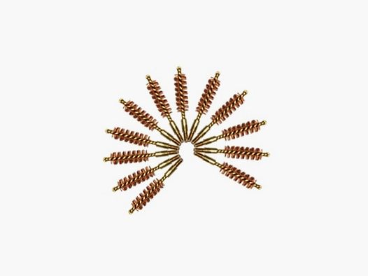 12 Laufbürsten Bronze 9mm Kurzwaffen